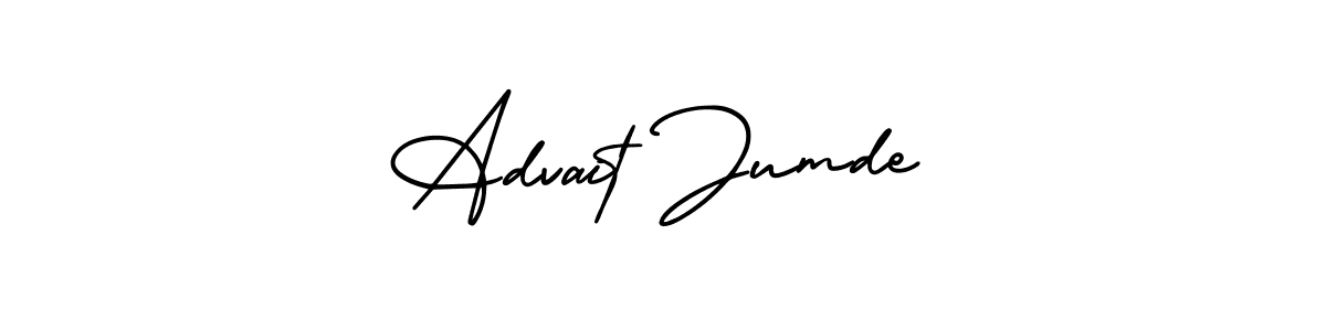if you are searching for the best signature style for your name Advait Jumde. so please give up your signature search. here we have designed multiple signature styles  using AmerikaSignatureDemo-Regular. Advait Jumde signature style 3 images and pictures png