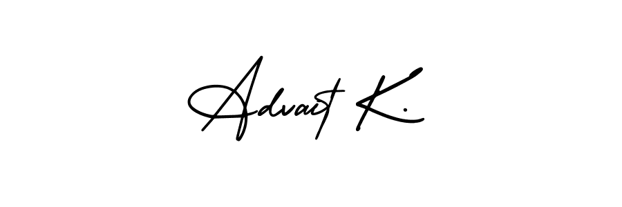 Create a beautiful signature design for name Advait K.. With this signature (AmerikaSignatureDemo-Regular) fonts, you can make a handwritten signature for free. Advait K. signature style 3 images and pictures png