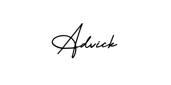 This is the best signature style for the Advick name. Also you like these signature font (AmerikaSignatureDemo-Regular). Mix name signature. Advick signature style 3 images and pictures png