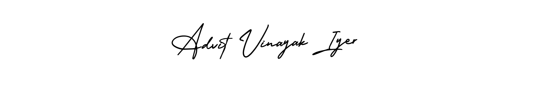 Use a signature maker to create a handwritten signature online. With this signature software, you can design (AmerikaSignatureDemo-Regular) your own signature for name Advit Vinayak Iyer. Advit Vinayak Iyer signature style 3 images and pictures png