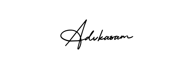 Use a signature maker to create a handwritten signature online. With this signature software, you can design (AmerikaSignatureDemo-Regular) your own signature for name Advkasam. Advkasam signature style 3 images and pictures png
