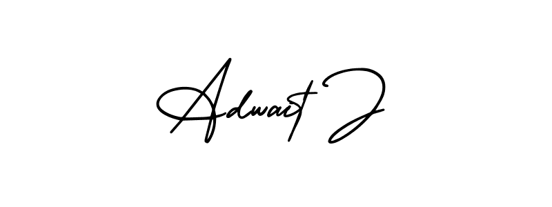 Similarly AmerikaSignatureDemo-Regular is the best handwritten signature design. Signature creator online .You can use it as an online autograph creator for name Adwait J. Adwait J signature style 3 images and pictures png