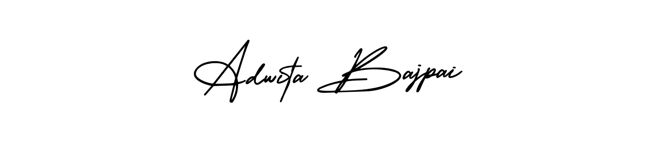 You should practise on your own different ways (AmerikaSignatureDemo-Regular) to write your name (Adwita Bajpai) in signature. don't let someone else do it for you. Adwita Bajpai signature style 3 images and pictures png