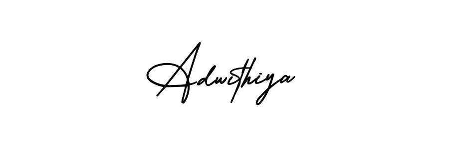 Use a signature maker to create a handwritten signature online. With this signature software, you can design (AmerikaSignatureDemo-Regular) your own signature for name Adwithiya. Adwithiya signature style 3 images and pictures png