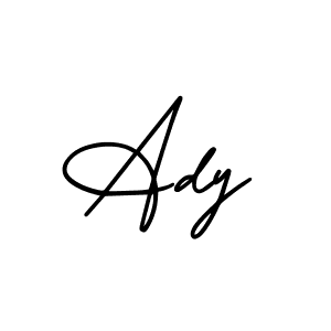 The best way (AmerikaSignatureDemo-Regular) to make a short signature is to pick only two or three words in your name. The name Ady include a total of six letters. For converting this name. Ady signature style 3 images and pictures png