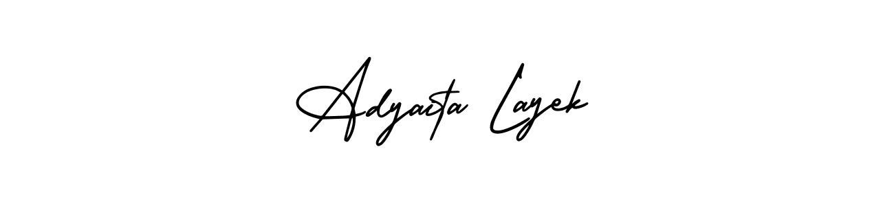 Make a beautiful signature design for name Adyaita Layek. With this signature (AmerikaSignatureDemo-Regular) style, you can create a handwritten signature for free. Adyaita Layek signature style 3 images and pictures png