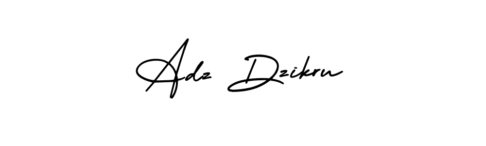 You should practise on your own different ways (AmerikaSignatureDemo-Regular) to write your name (Adz Dzikru) in signature. don't let someone else do it for you. Adz Dzikru signature style 3 images and pictures png