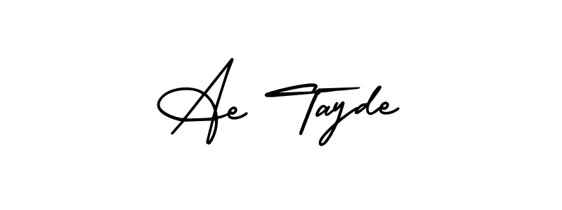 Ae Tayde stylish signature style. Best Handwritten Sign (AmerikaSignatureDemo-Regular) for my name. Handwritten Signature Collection Ideas for my name Ae Tayde. Ae Tayde signature style 3 images and pictures png