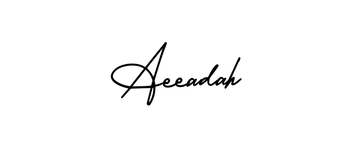 AmerikaSignatureDemo-Regular is a professional signature style that is perfect for those who want to add a touch of class to their signature. It is also a great choice for those who want to make their signature more unique. Get Aeeadah name to fancy signature for free. Aeeadah signature style 3 images and pictures png