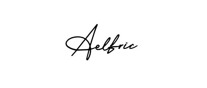 Design your own signature with our free online signature maker. With this signature software, you can create a handwritten (AmerikaSignatureDemo-Regular) signature for name Aelfric. Aelfric signature style 3 images and pictures png