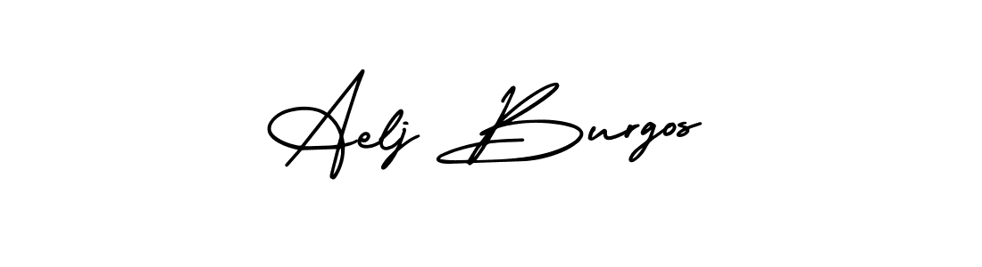 if you are searching for the best signature style for your name Aelj Burgos. so please give up your signature search. here we have designed multiple signature styles  using AmerikaSignatureDemo-Regular. Aelj Burgos signature style 3 images and pictures png