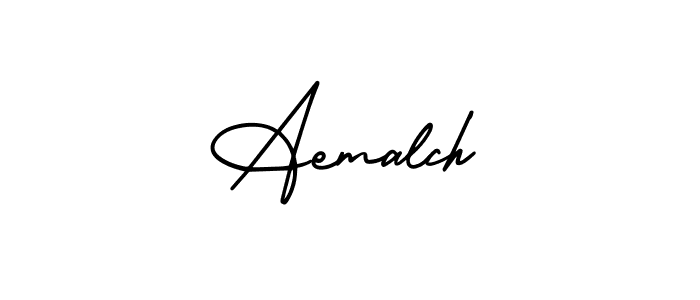 It looks lik you need a new signature style for name Aemalch. Design unique handwritten (AmerikaSignatureDemo-Regular) signature with our free signature maker in just a few clicks. Aemalch signature style 3 images and pictures png