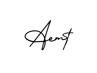 It looks lik you need a new signature style for name Aemt. Design unique handwritten (AmerikaSignatureDemo-Regular) signature with our free signature maker in just a few clicks. Aemt signature style 3 images and pictures png