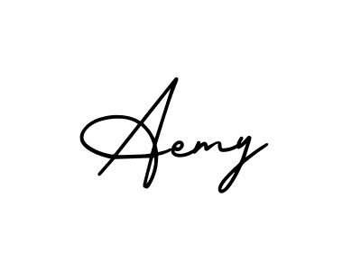 Use a signature maker to create a handwritten signature online. With this signature software, you can design (AmerikaSignatureDemo-Regular) your own signature for name Aemy. Aemy signature style 3 images and pictures png