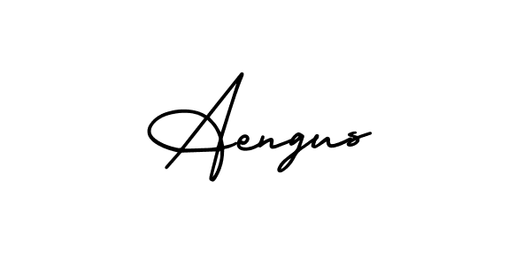 Create a beautiful signature design for name Aengus. With this signature (AmerikaSignatureDemo-Regular) fonts, you can make a handwritten signature for free. Aengus signature style 3 images and pictures png