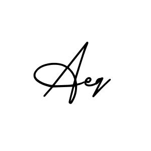 Use a signature maker to create a handwritten signature online. With this signature software, you can design (AmerikaSignatureDemo-Regular) your own signature for name Aeq. Aeq signature style 3 images and pictures png