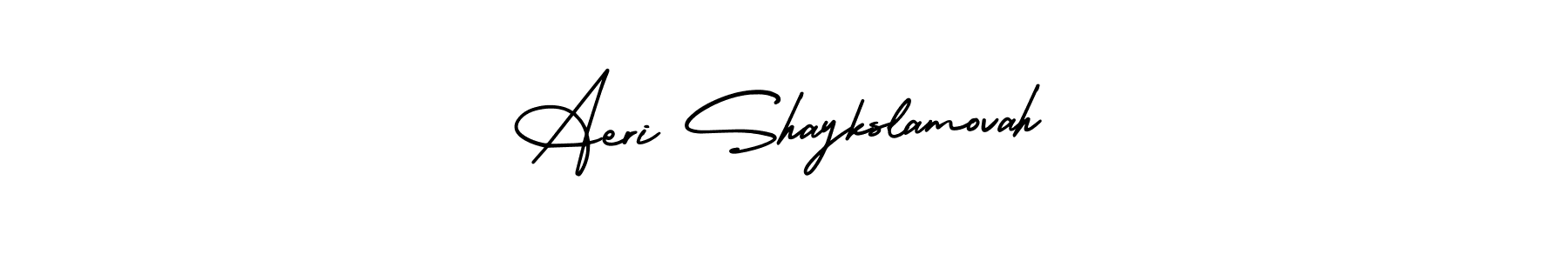 How to make Aeri Shaykslamovah signature? AmerikaSignatureDemo-Regular is a professional autograph style. Create handwritten signature for Aeri Shaykslamovah name. Aeri Shaykslamovah signature style 3 images and pictures png