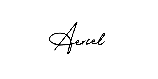 Make a beautiful signature design for name Aeriel. With this signature (AmerikaSignatureDemo-Regular) style, you can create a handwritten signature for free. Aeriel signature style 3 images and pictures png