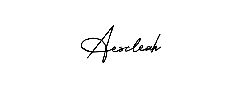 Also we have Aescleah name is the best signature style. Create professional handwritten signature collection using AmerikaSignatureDemo-Regular autograph style. Aescleah signature style 3 images and pictures png