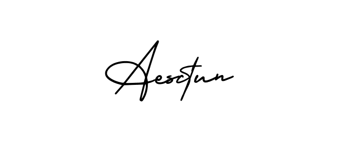 Make a beautiful signature design for name Aesctun. With this signature (AmerikaSignatureDemo-Regular) style, you can create a handwritten signature for free. Aesctun signature style 3 images and pictures png