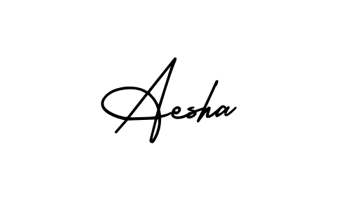 Aesha stylish signature style. Best Handwritten Sign (AmerikaSignatureDemo-Regular) for my name. Handwritten Signature Collection Ideas for my name Aesha. Aesha signature style 3 images and pictures png