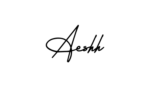 How to make Aeshh signature? AmerikaSignatureDemo-Regular is a professional autograph style. Create handwritten signature for Aeshh name. Aeshh signature style 3 images and pictures png