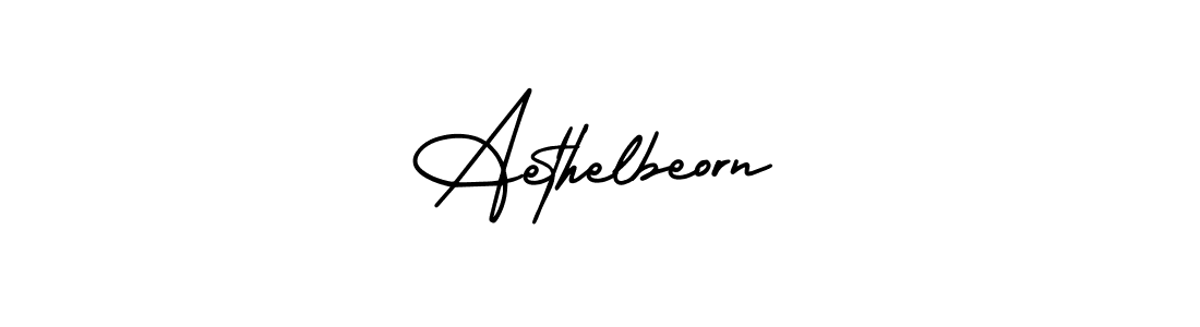 Use a signature maker to create a handwritten signature online. With this signature software, you can design (AmerikaSignatureDemo-Regular) your own signature for name Aethelbeorn. Aethelbeorn signature style 3 images and pictures png