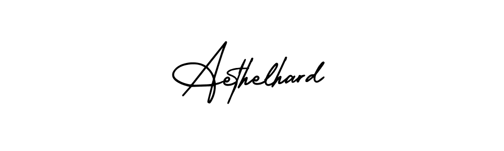 Aethelhard stylish signature style. Best Handwritten Sign (AmerikaSignatureDemo-Regular) for my name. Handwritten Signature Collection Ideas for my name Aethelhard. Aethelhard signature style 3 images and pictures png