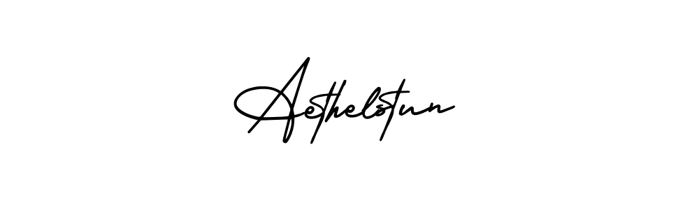 AmerikaSignatureDemo-Regular is a professional signature style that is perfect for those who want to add a touch of class to their signature. It is also a great choice for those who want to make their signature more unique. Get Aethelstun name to fancy signature for free. Aethelstun signature style 3 images and pictures png