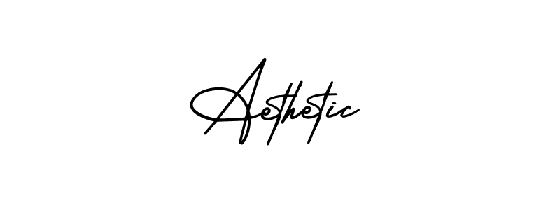 Make a beautiful signature design for name Aethetic. With this signature (AmerikaSignatureDemo-Regular) style, you can create a handwritten signature for free. Aethetic signature style 3 images and pictures png