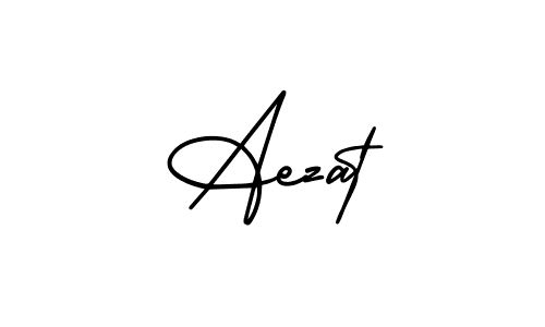 Aezat stylish signature style. Best Handwritten Sign (AmerikaSignatureDemo-Regular) for my name. Handwritten Signature Collection Ideas for my name Aezat. Aezat signature style 3 images and pictures png