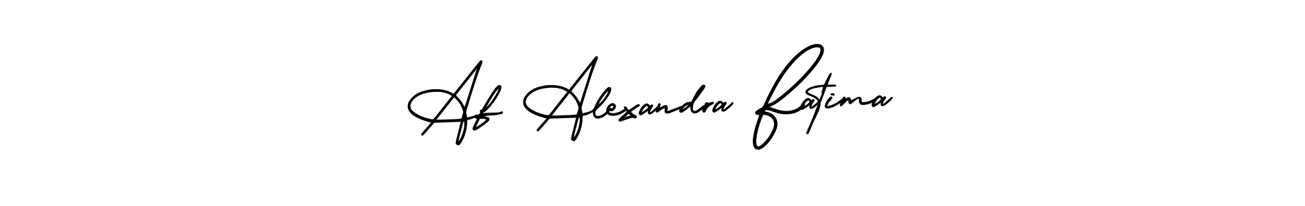 You should practise on your own different ways (AmerikaSignatureDemo-Regular) to write your name (Af Alexandra Fatima) in signature. don't let someone else do it for you. Af Alexandra Fatima signature style 3 images and pictures png