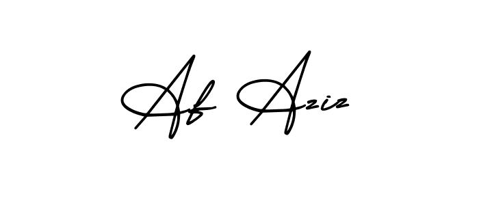 Make a beautiful signature design for name Af Aziz. With this signature (AmerikaSignatureDemo-Regular) style, you can create a handwritten signature for free. Af Aziz signature style 3 images and pictures png