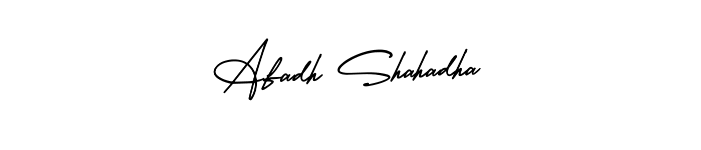 You can use this online signature creator to create a handwritten signature for the name Afadh Shahadha. This is the best online autograph maker. Afadh Shahadha signature style 3 images and pictures png