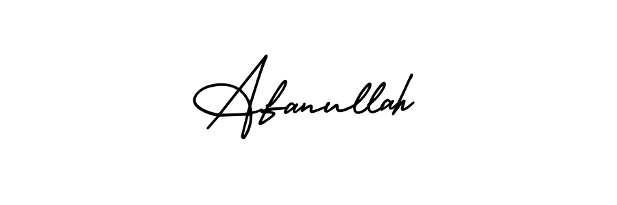 Design your own signature with our free online signature maker. With this signature software, you can create a handwritten (AmerikaSignatureDemo-Regular) signature for name Afanullah. Afanullah signature style 3 images and pictures png