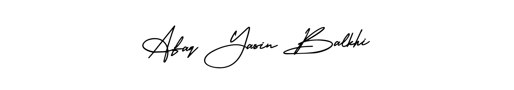 How to make Afaq Yasin Balkhi name signature. Use AmerikaSignatureDemo-Regular style for creating short signs online. This is the latest handwritten sign. Afaq Yasin Balkhi signature style 3 images and pictures png