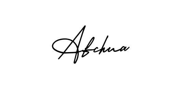 The best way (AmerikaSignatureDemo-Regular) to make a short signature is to pick only two or three words in your name. The name Afchua include a total of six letters. For converting this name. Afchua signature style 3 images and pictures png