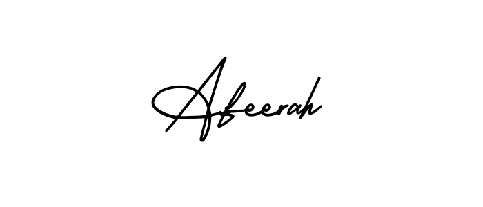 How to make Afeerah signature? AmerikaSignatureDemo-Regular is a professional autograph style. Create handwritten signature for Afeerah name. Afeerah signature style 3 images and pictures png