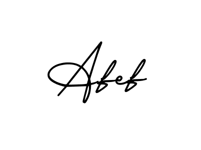 How to make Afef name signature. Use AmerikaSignatureDemo-Regular style for creating short signs online. This is the latest handwritten sign. Afef signature style 3 images and pictures png