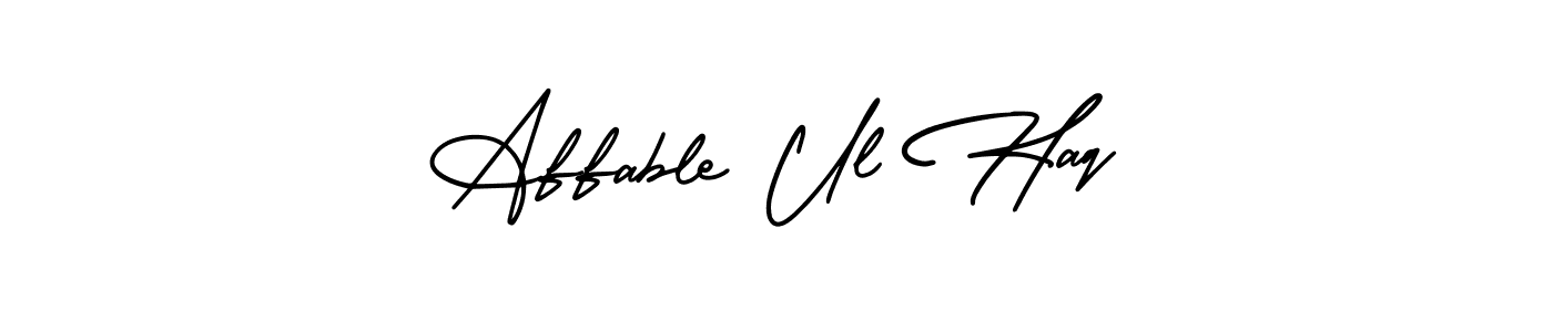 Create a beautiful signature design for name Affable Ul Haq. With this signature (AmerikaSignatureDemo-Regular) fonts, you can make a handwritten signature for free. Affable Ul Haq signature style 3 images and pictures png