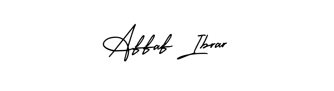 This is the best signature style for the Affaf Ibrar name. Also you like these signature font (AmerikaSignatureDemo-Regular). Mix name signature. Affaf Ibrar signature style 3 images and pictures png