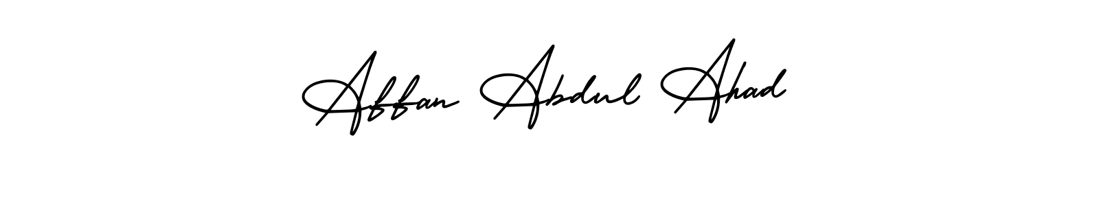 Make a beautiful signature design for name Affan Abdul Ahad. With this signature (AmerikaSignatureDemo-Regular) style, you can create a handwritten signature for free. Affan Abdul Ahad signature style 3 images and pictures png