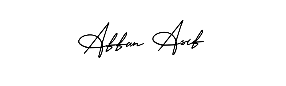 How to make Affan Asif name signature. Use AmerikaSignatureDemo-Regular style for creating short signs online. This is the latest handwritten sign. Affan Asif signature style 3 images and pictures png