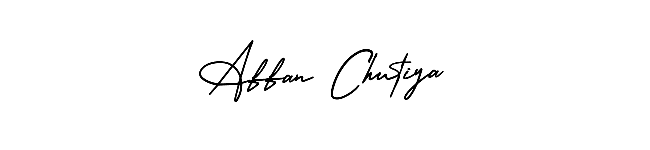 Similarly AmerikaSignatureDemo-Regular is the best handwritten signature design. Signature creator online .You can use it as an online autograph creator for name Affan Chutiya. Affan Chutiya signature style 3 images and pictures png