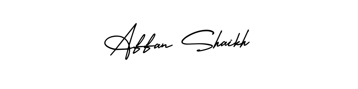 It looks lik you need a new signature style for name Affan Shaikh. Design unique handwritten (AmerikaSignatureDemo-Regular) signature with our free signature maker in just a few clicks. Affan Shaikh signature style 3 images and pictures png