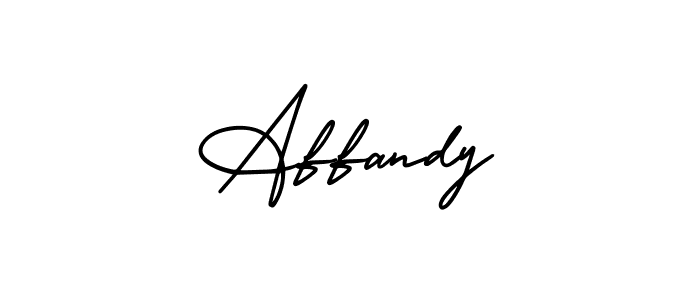 The best way (AmerikaSignatureDemo-Regular) to make a short signature is to pick only two or three words in your name. The name Affandy include a total of six letters. For converting this name. Affandy signature style 3 images and pictures png
