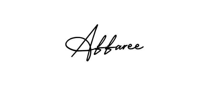 It looks lik you need a new signature style for name Affaree. Design unique handwritten (AmerikaSignatureDemo-Regular) signature with our free signature maker in just a few clicks. Affaree signature style 3 images and pictures png