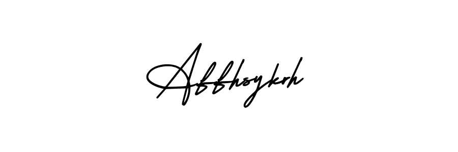 The best way (AmerikaSignatureDemo-Regular) to make a short signature is to pick only two or three words in your name. The name Affhsykrh include a total of six letters. For converting this name. Affhsykrh signature style 3 images and pictures png