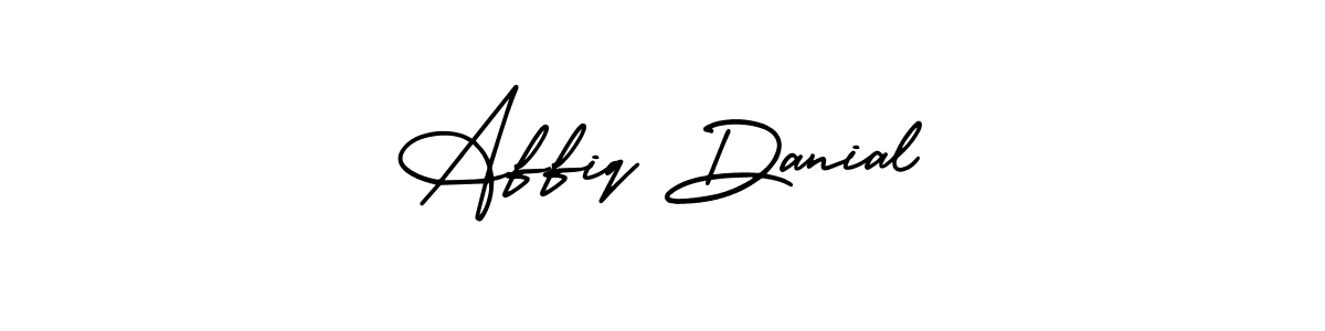 Design your own signature with our free online signature maker. With this signature software, you can create a handwritten (AmerikaSignatureDemo-Regular) signature for name Affiq Danial. Affiq Danial signature style 3 images and pictures png