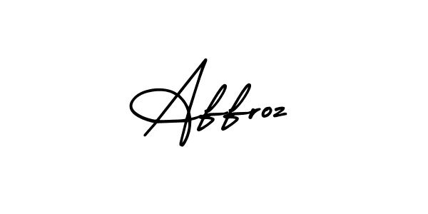 Make a beautiful signature design for name Affroz. Use this online signature maker to create a handwritten signature for free. Affroz signature style 3 images and pictures png